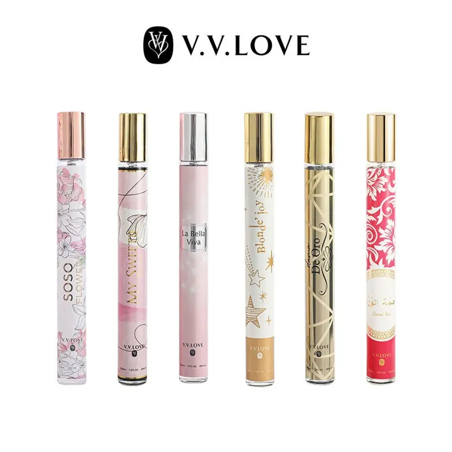 Slim rollerball floral perfume oils in a set