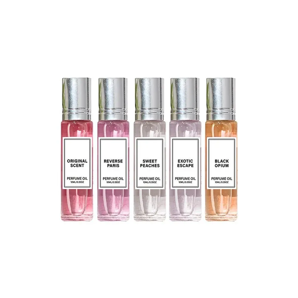 Set of five floral perfume oil roll-ons